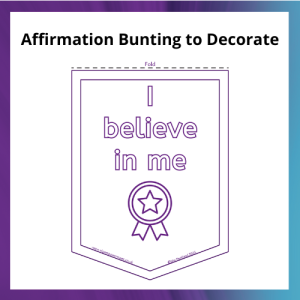 Affirmation Bunting to Decorate pack