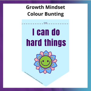 Coloured Growth Mindset Bunting – Ready to Display