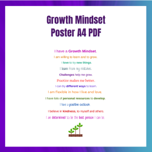 A4 poster image of quotes and 3 small tress at the bottom